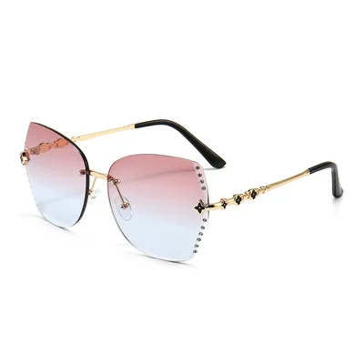 Diamond-Encrusted Sunglasses For Ladies Multicolor Sunglasses Rimless Comfortable Sunshade Mirror Cool-Looking Euro-American
Diamond-Encrusted Sunglasses For Ladies Multicolor Sunglasses Rimless Comfortable Sunshade Mirror Cool-Looking Euro-American