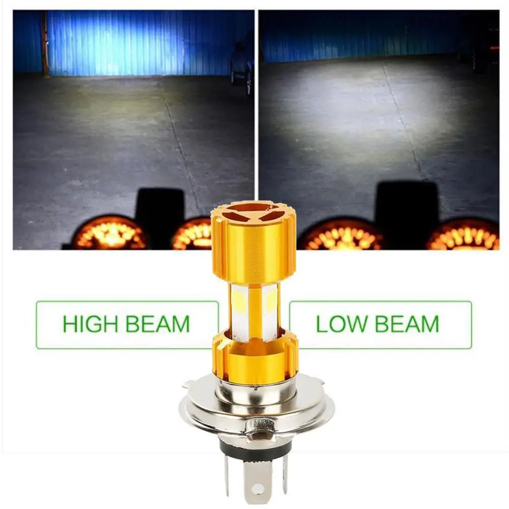 Motorcycle LED Headlight H4 18W LED 3 COB Headlight Accessories Moto White 6000K Bulb 1500LM For ATV Beam Light Hi/Lo Motor T3X5
Motorcycle LED Headlight H4 18W LED 3 COB Headlight Accessories Moto White 6000K Bulb 1500LM For ATV Beam Light Hi/Lo Motor T3X5
