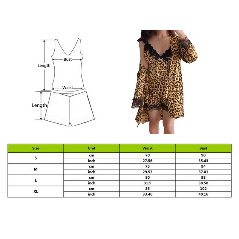 4 Pieces Women Pajamas Sets Satin Sleepwear Silk Nightwear Pyjama Spaghetti Strap Sleep Lounge Pijama with Chest Pads
4 Pieces Women Pajamas Sets Satin Sleepwear Silk Nightwear Pyjama Spaghetti Strap Sleep Lounge Pijama with Chest Pads