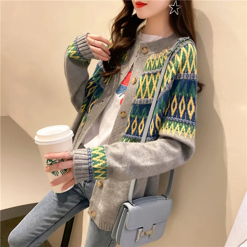 2020 Knitwear autumn new style Korean ladies sweater mid-length ethnic style striped outer wear all-match sweater
2020 Knitwear autumn new style Korean ladies sweater mid-length ethnic style striped outer wear all-match sweater