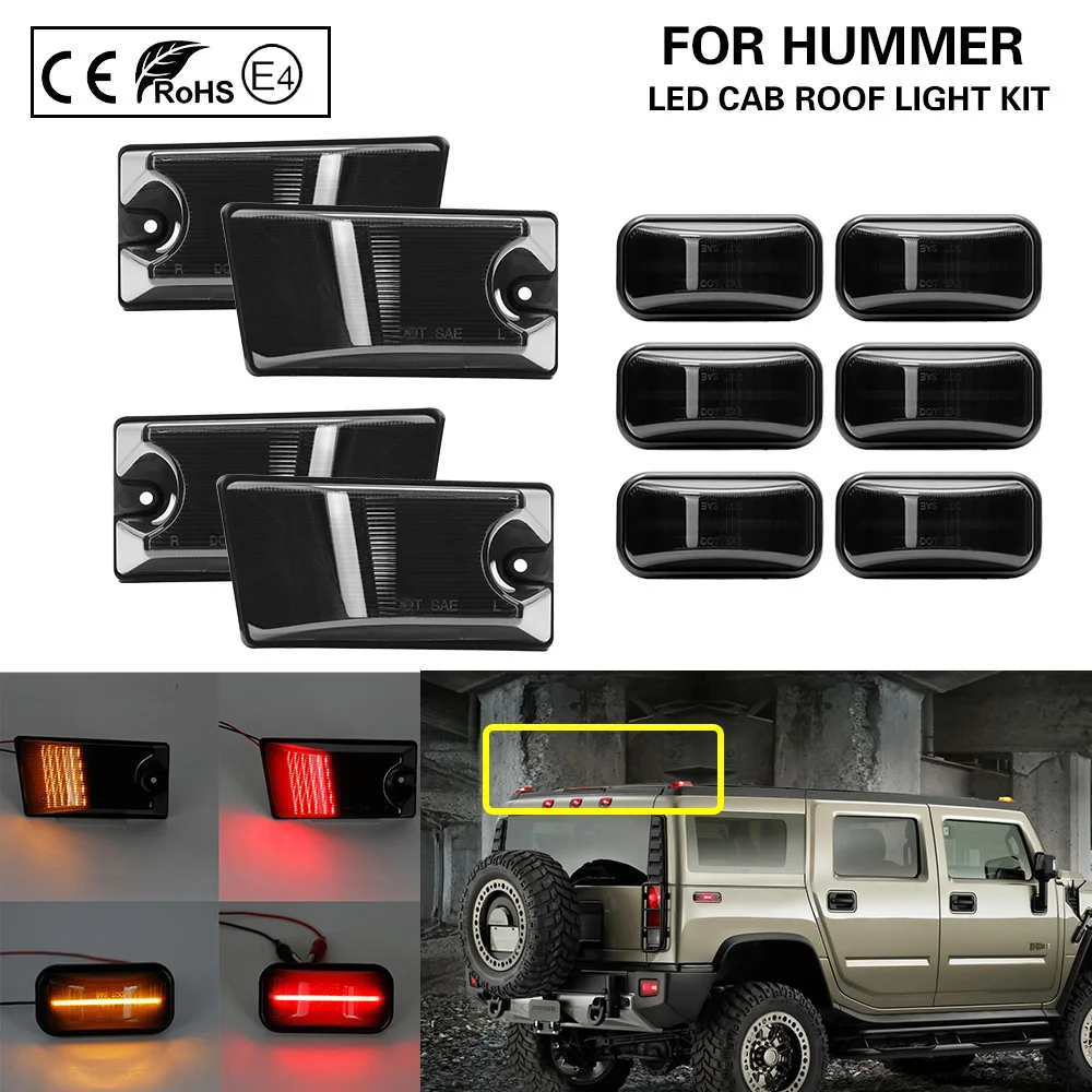 10pcs For Hummer H2 2003-2009 H2 SUT 2005-2009 LED Cab Roof Light Kit Smoked Front Lamp(Amber)+Rear Lamp(Red)
10pcs For Hummer H2 2003-2009 H2 SUT 2005-2009 LED Cab Roof Light Kit Smoked Front Lamp(Amber)+Rear Lamp(Red)