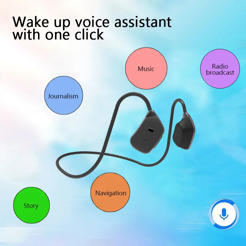 Bone Conduction Headphones Wireless Bluetooth-compatible Sports Earphone Concept Headset Stereo Hands-free With Microphone
Bone Conduction Headphones Wireless Bluetooth-compatible Sports Earphone Concept Headset Stereo Hands-free With Microphone