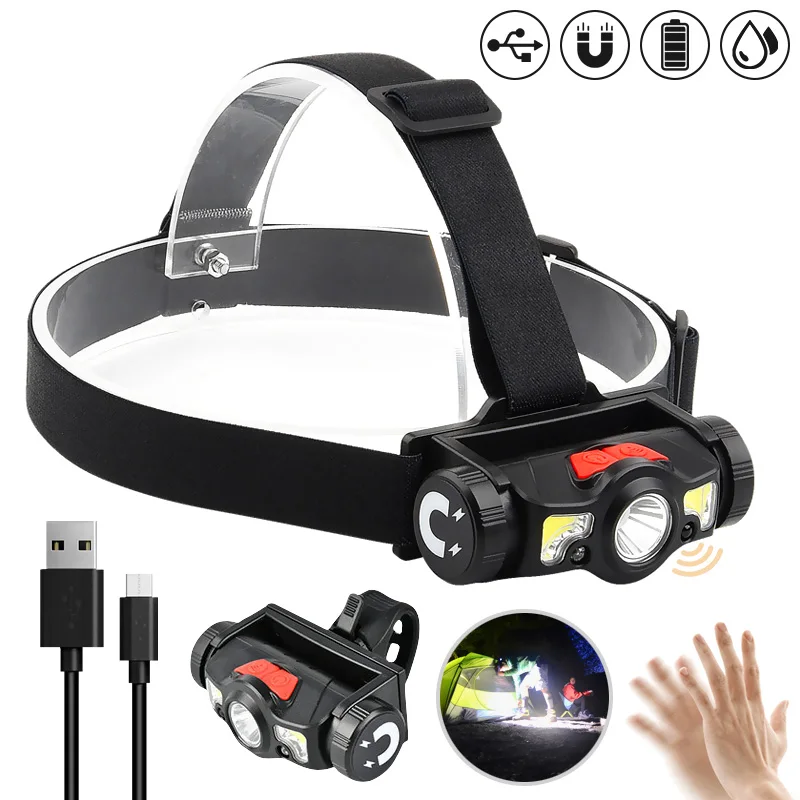 Outdoor LED Sensor Head Lamp COB Head Torch Waterproof Headlight For Fishing Camping Work Lantern with Magnet 5 Modes
Outdoor LED Sensor Head Lamp COB Head Torch Waterproof Headlight For Fishing Camping Work Lantern with Magnet 5 Modes