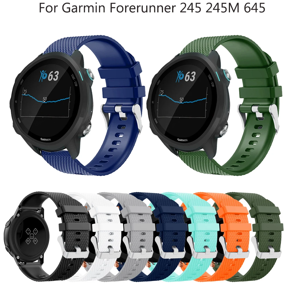 Ремешок для Garmin Forerunner 245 м 645 музыкальный ремешок Vivoactive 3 Vivomove HR силиконовый