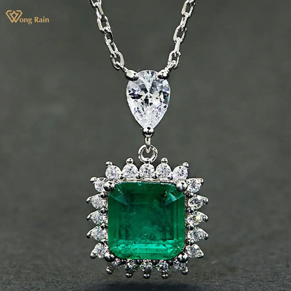 Wong Rain Vintage 100% 925 Sterling Silver Emerald Gemstone Diamonds Pendant Necklace Cocktail Party Fine Jewelry Gift Wholesale
Wong Rain Vintage 100% 925 Sterling Silver Emerald Gemstone Diamonds Pendant Necklace Cocktail Party Fine Jewelry Gift Wholesale