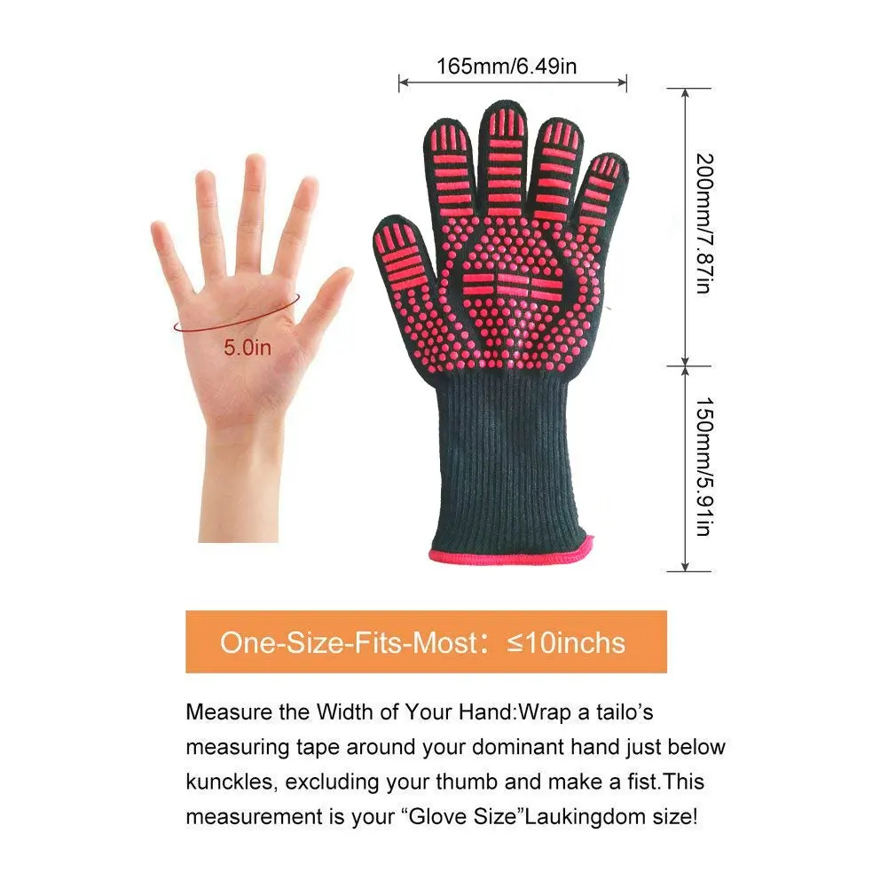 High Temperature Resistance Barbecue Insulated Gloves Fireproof Microwave Oven Flame Retardant Gloves 350-800 Centigrade
High Temperature Resistance Barbecue Insulated Gloves Fireproof Microwave Oven Flame Retardant Gloves 350-800 Centigrade