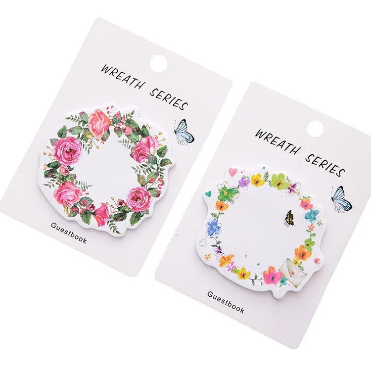 1pc New Kawaii Flower Wreath Memo Pad Sticky Notes Creative Notepad DIY Memo Pad Office Supplies School Stationery
1pc New Kawaii Flower Wreath Memo Pad Sticky Notes Creative Notepad DIY Memo Pad Office Supplies School Stationery