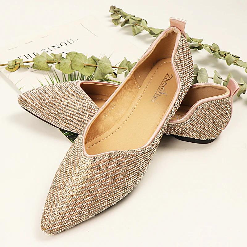 2020 Flat Shoes Women Crystal Slip On Pointed Toe Female Shoes Summer Fashion Low Heel Ballet Flats Shoes Zapatos De Mujer
2020 Flat Shoes Women Crystal Slip On Pointed Toe Female Shoes Summer Fashion Low Heel Ballet Flats Shoes Zapatos De Mujer