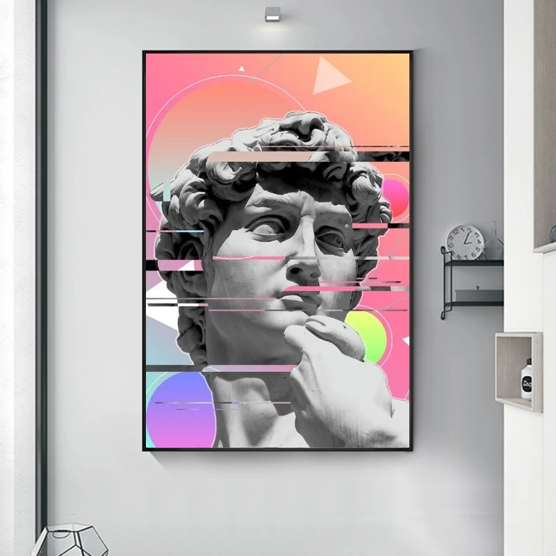 Funny Art of David Graffiti Art Posters And Prints Vaporwave Sculpture Of David Art Pictures Wall Paintings for Living Room 
Funny Art of David Graffiti Art Posters And Prints Vaporwave Sculpture Of David Art Pictures Wall Paintings for Living Room