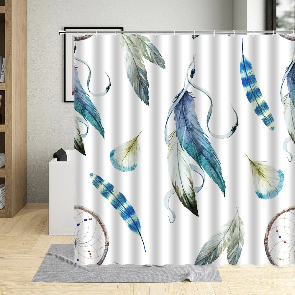 Ethnic Style Colorful Bird Feather Flower Shower Curtain Polyester Fabric Bathroom Decor Screens Bath Curtains With Hooks Art
Ethnic Style Colorful Bird Feather Flower Shower Curtain Polyester Fabric Bathroom Decor Screens Bath Curtains With Hooks Art