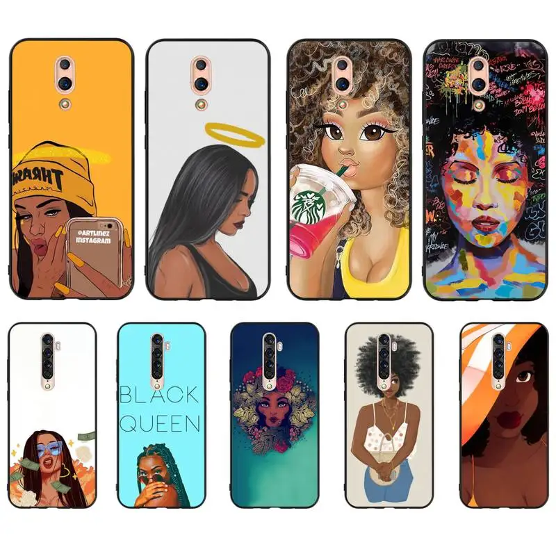 Роскошный чехол для телефона Maiyaca Queen Afro Melanin Poppin OPPO A5 A9 A5S A1K A37 F7 F5 F9 RealmeX C2 C3 X2PRo XT 3 5