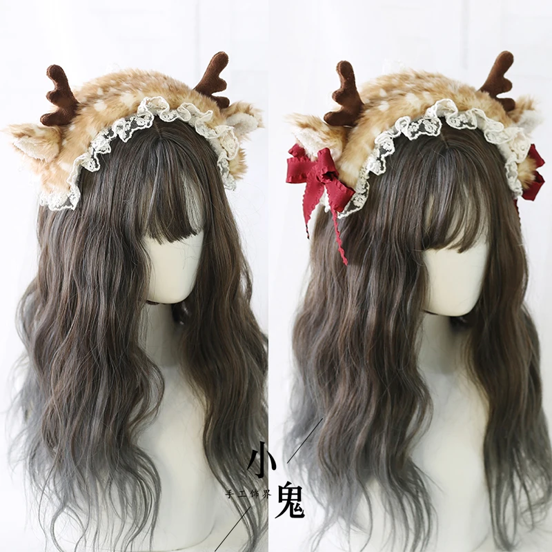 Christmas Lolita Girl Lovely Elk Spots Plush Bowknot Headband KC Headdress Women Sweet Kawaii Hair Hoop New Year KC Hairpin
Christmas Lolita Girl Lovely Elk Spots Plush Bowknot Headband KC Headdress Women Sweet Kawaii Hair Hoop New Year KC Hairpin