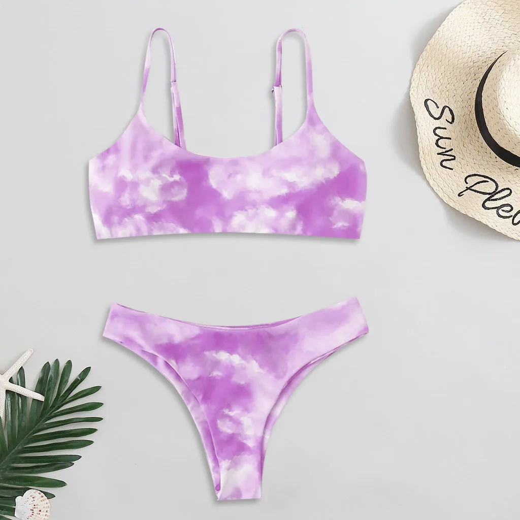 Women's Sexy Tie-Dye Print Brazilian Bikini Set High Cut Two Piece Beachwear Bikini Set 2020 Summer Swimwear Women Biquini
Women's Sexy Tie-Dye Print Brazilian Bikini Set High Cut Two Piece Beachwear Bikini Set 2020 Summer Swimwear Women Biquini