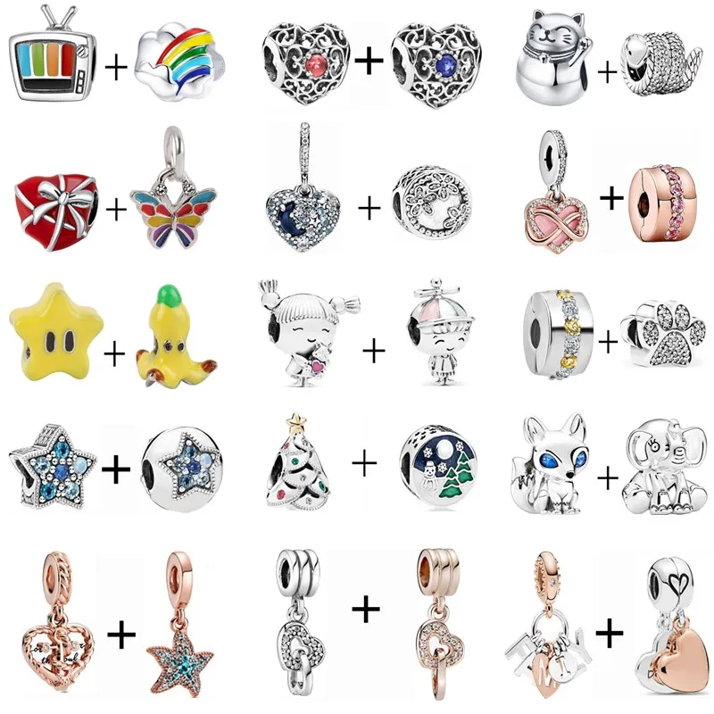 2Pcs/lot Boy and Girl Dog Paw Bowknot Love Stars Moon Pendant Beads Fit Pandora Charms Bracelets DIY Women Fashion Jewelry Gifts
2Pcs/lot Boy and Girl Dog Paw Bowknot Love Stars Moon Pendant Beads Fit Pandora Charms Bracelets DIY Women Fashion Jewelry Gifts