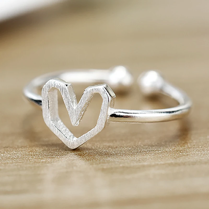 Simple Fashion Heart Love 925 Sterling Silver Adjustable Promise Ring For Women Small Sweet Dainty Trendy Jewelry Wholesale
Simple Fashion Heart Love 925 Sterling Silver Adjustable Promise Ring For Women Small Sweet Dainty Trendy Jewelry Wholesale