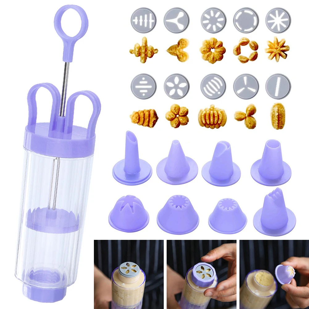 Biscuit News Classic biscuit maker cake making decoration set with 10 flower slices and 8 flower mouths
Biscuit News Classic biscuit maker cake making decoration set with 10 flower slices and 8 flower mouths