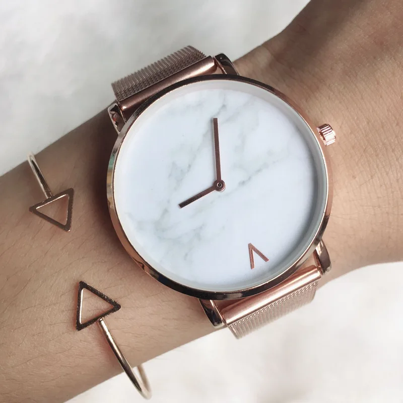 Creative Mesh Marble Quartz Watch Casual Ladies Watches Stainless Steel Watch Relogio Feminino Clock Women Watches Luxury
Creative Mesh Marble Quartz Watch Casual Ladies Watches Stainless Steel Watch Relogio Feminino Clock Women Watches Luxury