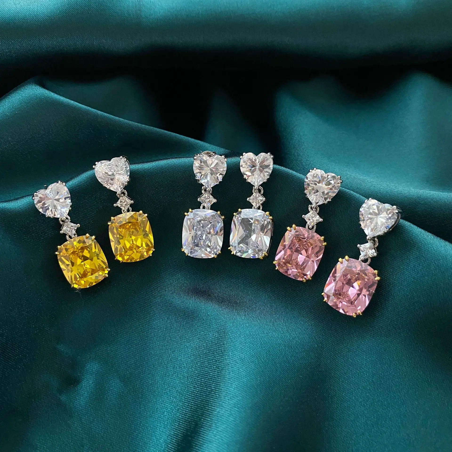 Fashion 100% 925 Sterling Silver Created High Carbon Diamond Citrine Silver Earrings For Women Sparking Party Fine Jewelry Gift
Fashion 100% 925 Sterling Silver Created High Carbon Diamond Citrine Silver Earrings For Women Sparking Party Fine Jewelry Gift
