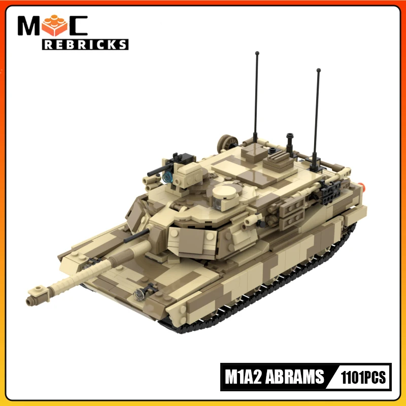 Military Series M1A2 ABRAMS Armored Tank Building Blocks Combat Tank WW2 Army Figure Loadable Soldier Bricks Toys For Children
Military Series M1A2 ABRAMS Armored Tank Building Blocks Combat Tank WW2 Army Figure Loadable Soldier Bricks Toys For Children