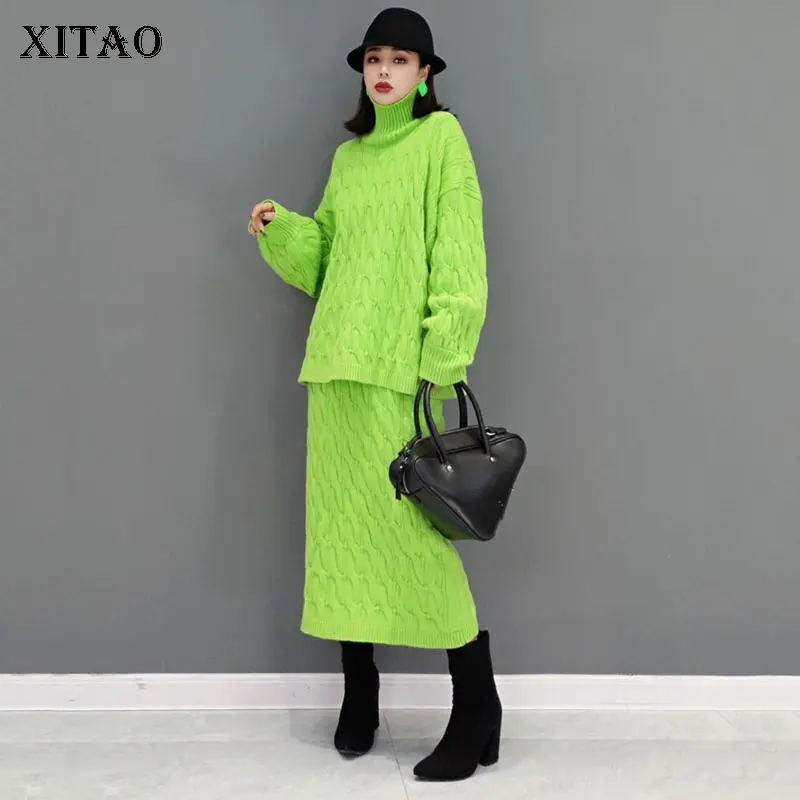 XITAO комплект из двух предметов, Женский Модный трикотажный пуловер с длинными рукавами, плиссированный топ, юбка с эластичной резинкой на та...
XITAO комплект из двух предметов, Женский Модный трикотажный пуловер с длинными рукавами, плиссированный топ, юбка с эластичной резинкой на та...