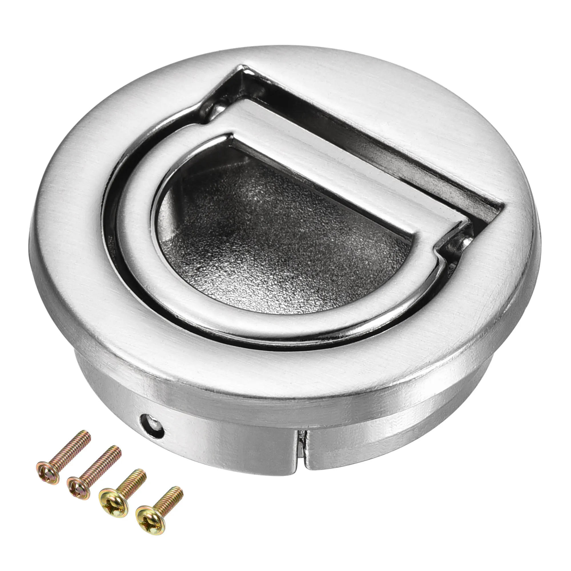 Uxcell Flush Pull Ring Handle 40.5x11mm, Plane Drawer Door Pull, Brushed Silver Tone
Uxcell Flush Pull Ring Handle 40.5x11mm, Plane Drawer Door Pull, Brushed Silver Tone