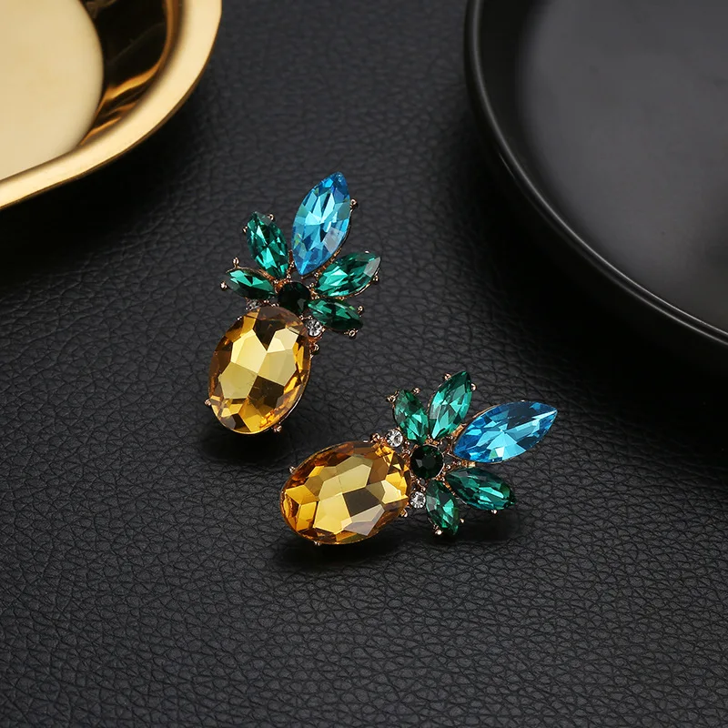 New Fashion Jewelry Exaggerated Personality Fruits Crystal Pineapple Earrings Jewelry Gifts
New Fashion Jewelry Exaggerated Personality Fruits Crystal Pineapple Earrings Jewelry Gifts