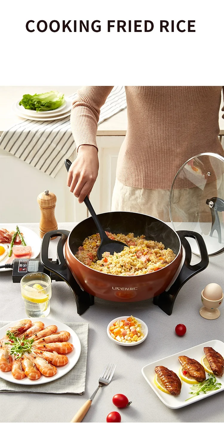 220V 4L Electric Hot Pot Non-Stick Household Cooking Pot Multi Cooker Electric Frying Pan Fast Heating Hotpot Maker
220V 4L Electric Hot Pot Non-Stick Household Cooking Pot Multi Cooker Electric Frying Pan Fast Heating Hotpot Maker