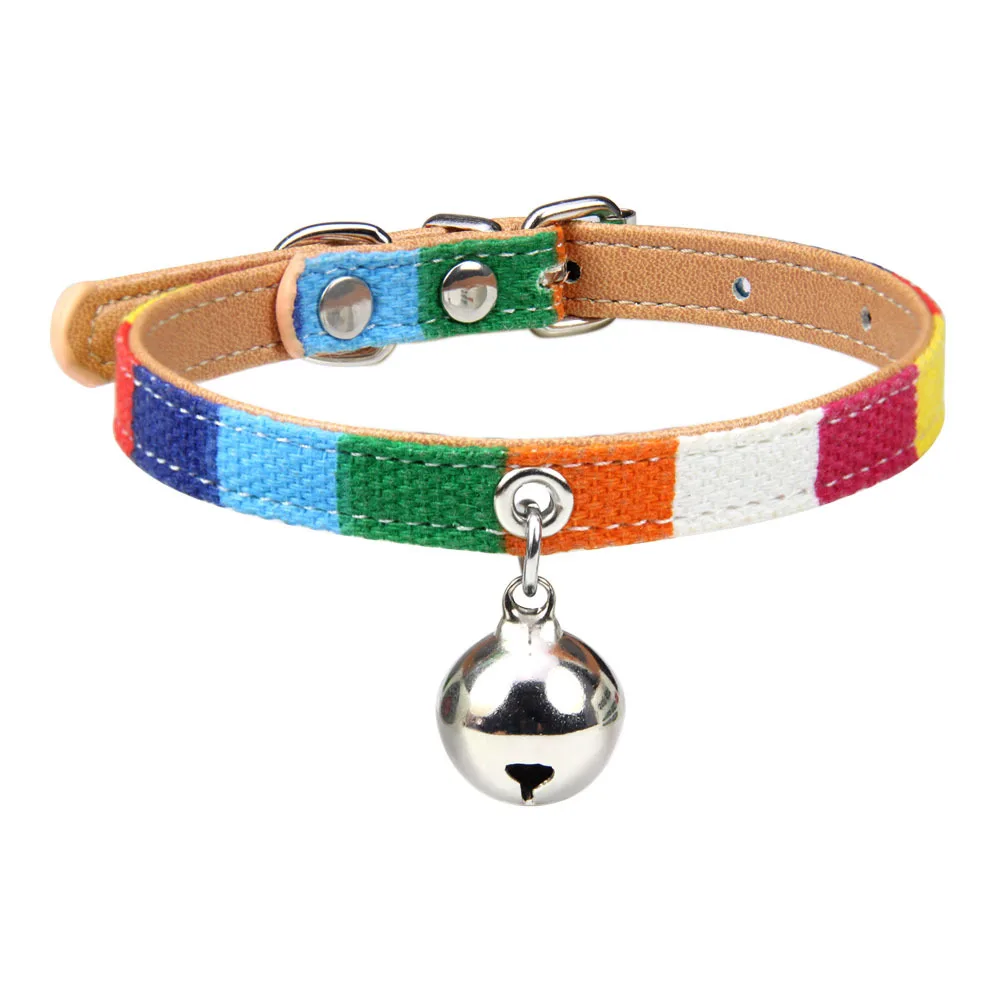 Dog Collars Colored Canvas PU Leather Cat Collar with Bell Puppy Pet Necklace for Small Medium Pet Collars Supplies Accessories
Dog Collars Colored Canvas PU Leather Cat Collar with Bell Puppy Pet Necklace for Small Medium Pet Collars Supplies Accessories