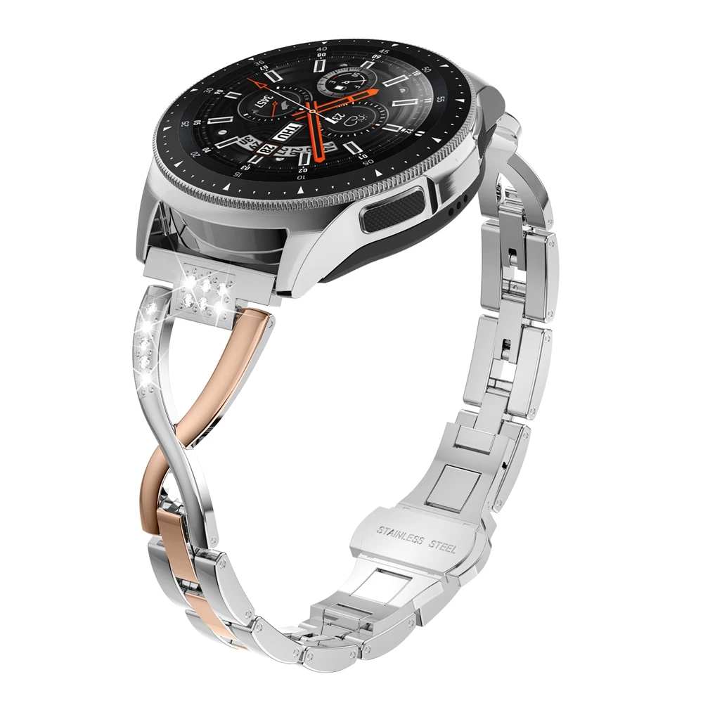 Ремешок Toyouths металлический для Samsung Galaxy Watch 42 мм 20 сменный Браслет со стразами Active