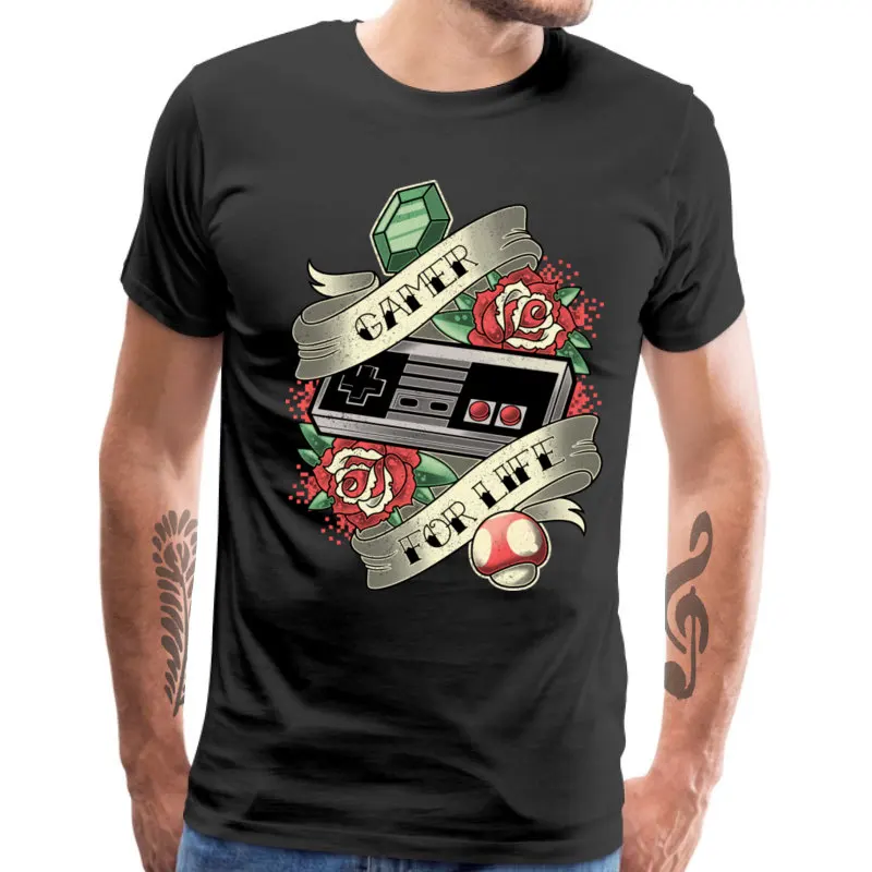 Tees Men Gamer for Life T-shirt Flower Retro Design Fashionable Short Sleeve O Neck T Shirts Game
Tees Men Gamer for Life T-shirt Flower Retro Design Fashionable Short Sleeve O Neck T Shirts Game