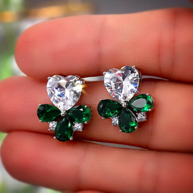 YH-ZL Classic Female Green Zircon Small Earring Classic Green Stud Earrings Cute Party Crystal Wedding Earrings For Women
YH-ZL Classic Female Green Zircon Small Earring Classic Green Stud Earrings Cute Party Crystal Wedding Earrings For Women