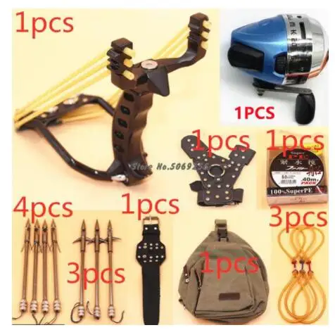 Powerful Multi-function Archery Bow Folding Wrist Metal Slingshot Sling Rubber Bands Outdoor Hunting Fishing Slingshot with Dart
Powerful Multi-function Archery Bow Folding Wrist Metal Slingshot Sling Rubber Bands Outdoor Hunting Fishing Slingshot with Dart