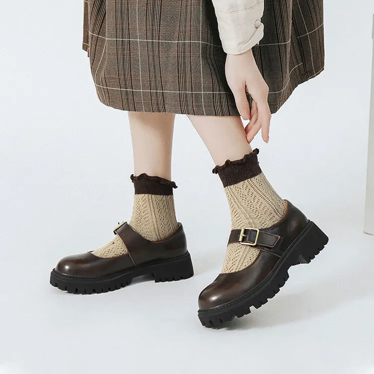 Thick-soled Increased British Small Leather Shoes Women's 2021 Spring New Sweet Mary Jane Round Toe Retro Single Shoes
Thick-soled Increased British Small Leather Shoes Women's 2021 Spring New Sweet Mary Jane Round Toe Retro Single Shoes