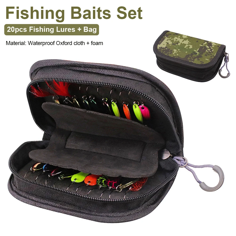 New 20pcs Fishing Spoons Lures Metal Fishing Lures Baits Set For Trout Bass Casting Spinner Fishing Bait With Storage Bag Case
New 20pcs Fishing Spoons Lures Metal Fishing Lures Baits Set For Trout Bass Casting Spinner Fishing Bait With Storage Bag Case