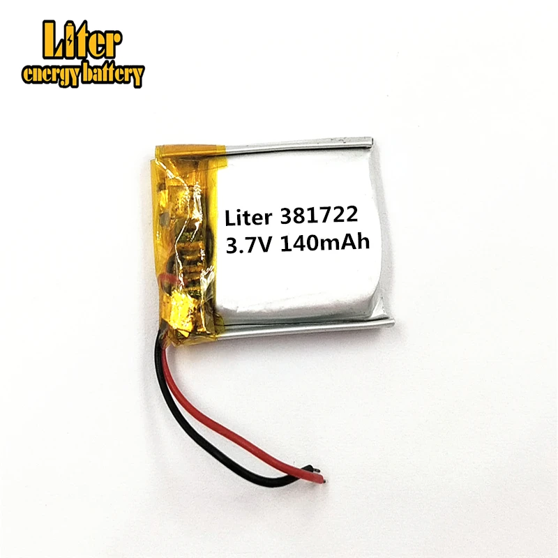 3,7 V,140mAH,381722 PLIB; Полимерный литий-ионный/литий-ионный аккумулятор для GPS,mp3,mp4,mp5,dvd
3,7 V,140mAH,381722 PLIB; Полимерный литий-ионный/литий-ионный аккумулятор для GPS,mp3,mp4,mp5,dvd