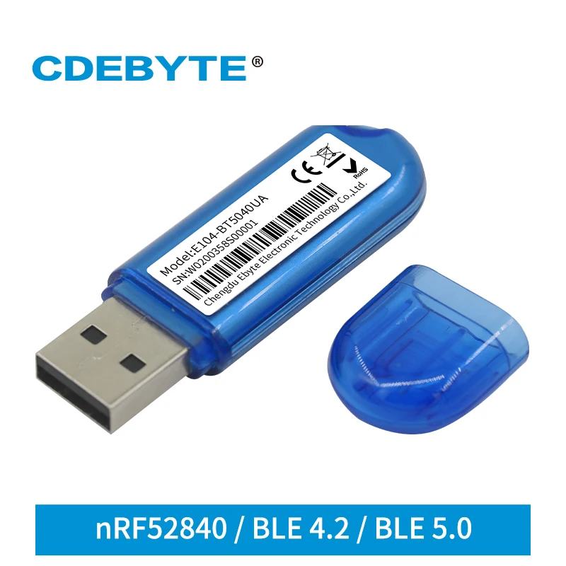nRF52840 BLE4.2 BLE5.0 Bluetooth Radio Test Kit Wireless USB Frequency Module CDEBYTE E104-BT5040UA 250m PCB Onboard Antenna IoT
nRF52840 BLE4.2 BLE5.0 Bluetooth Radio Test Kit Wireless USB Frequency Module CDEBYTE E104-BT5040UA 250m PCB Onboard Antenna IoT