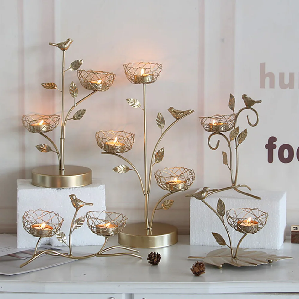 Nordic Wrought Iron Candlestick Golden Bird Scented Candleholder Wedding Romantic Dining Table Decoration Luxury Candle Stand
Nordic Wrought Iron Candlestick Golden Bird Scented Candleholder Wedding Romantic Dining Table Decoration Luxury Candle Stand