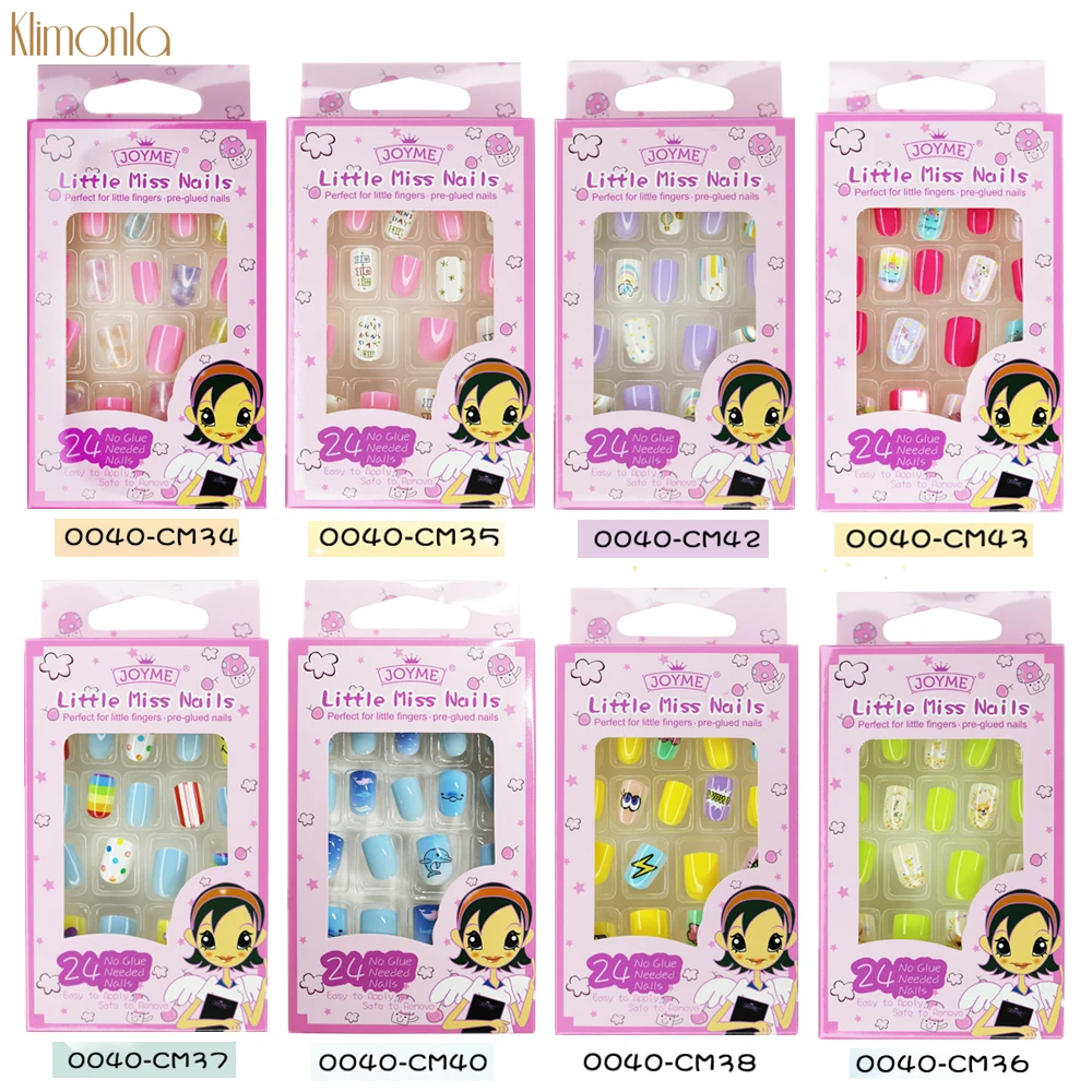 24Pcs/Box Cute Cartoons False Nails for Children Short Coffin Adhesive Stickers Designs Nail Art Tips Full Cover Detachable
24Pcs/Box Cute Cartoons False Nails for Children Short Coffin Adhesive Stickers Designs Nail Art Tips Full Cover Detachable