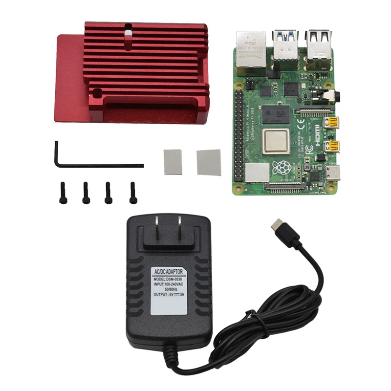 for Raspberry Pi 4B 2G RAM DIY Kit Support 2.4 / 5.0 GHz WIFI Bluetooth 5.0 with Aluminum CNC Alloy Protective Red Case 5V 3A Po
for Raspberry Pi 4B 2G RAM DIY Kit Support 2.4 / 5.0 GHz WIFI Bluetooth 5.0 with Aluminum CNC Alloy Protective Red Case 5V 3A Po