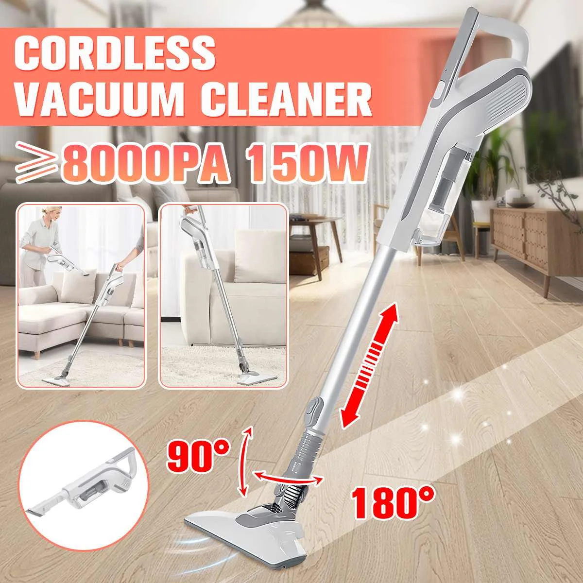 Wireless Vacuum Cleaner Handheld Vacuum Cleaner 2Gear 8000pa Cordless Stick Aspirator Carpet Car Dust Collect Sweep mites clean
Wireless Vacuum Cleaner Handheld Vacuum Cleaner 2Gear 8000pa Cordless Stick Aspirator Carpet Car Dust Collect Sweep mites clean