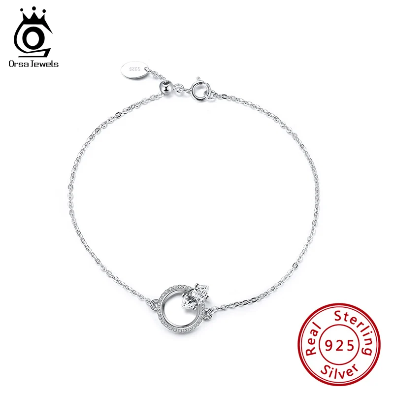 ORSA JEWELS 925 Sterling Silver Bracelet Marquise Cutting AAAA Zircon Hollow Out Round Elegant Charm For Female Anniversary SB71
ORSA JEWELS 925 Sterling Silver Bracelet Marquise Cutting AAAA Zircon Hollow Out Round Elegant Charm For Female Anniversary SB71