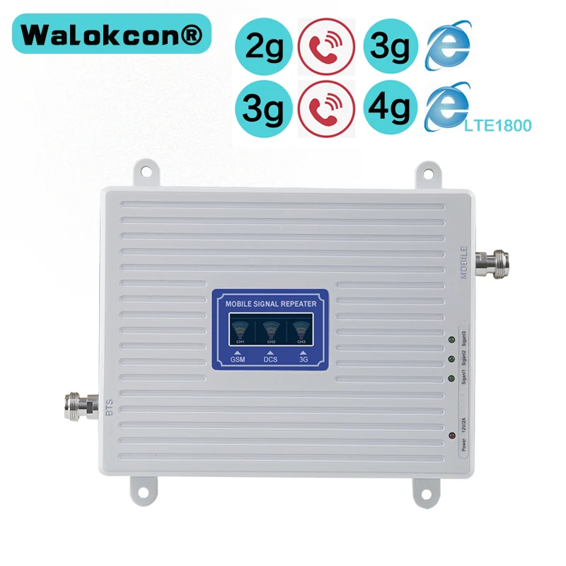 Трехдиапазонный усилитель мобильного сигнала 2G 3G 4G GSM 900 МГц DCS 1800 WCDMA 2100 LTE