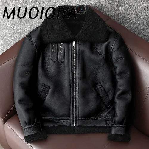 MUOIOYIA Winter Leather Jacket Men Real Fur Coat Warm Genuine Sheepskin Coats Flight Jackets Wool Fur Lining Plus Size KJ6663
MUOIOYIA Winter Leather Jacket Men Real Fur Coat Warm Genuine Sheepskin Coats Flight Jackets Wool Fur Lining Plus Size KJ6663