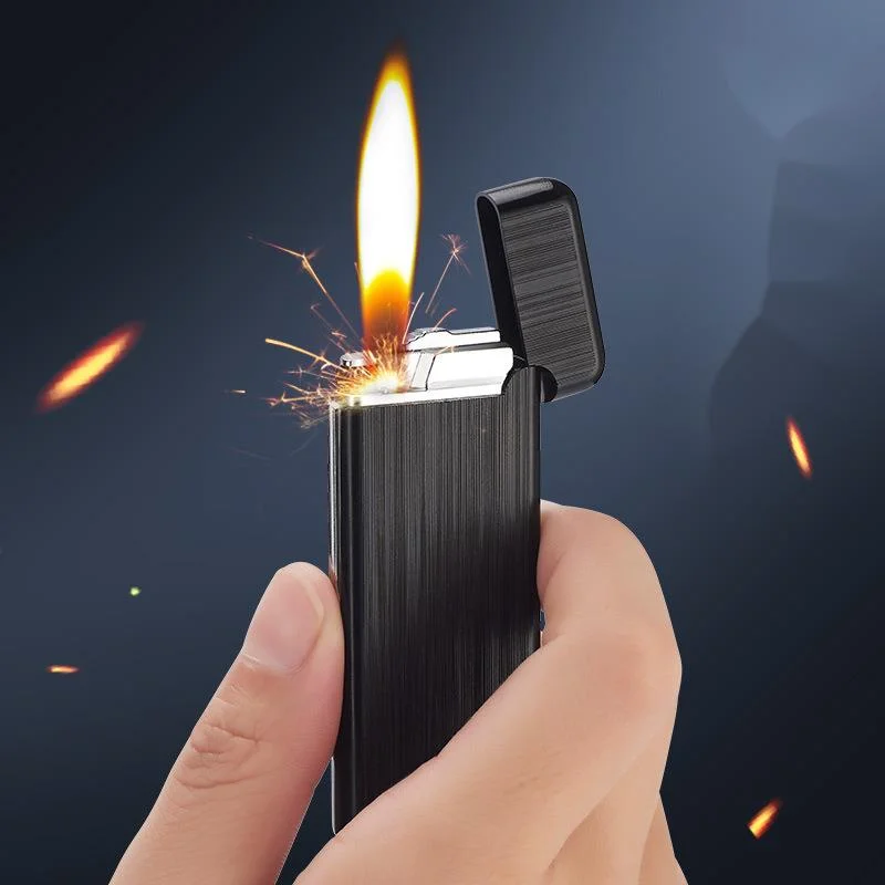 Metal Inflatable Lighter Grinding Wheel Sideslip Ultra-thin Personality Lighter
Metal Inflatable Lighter Grinding Wheel Sideslip Ultra-thin Personality Lighter