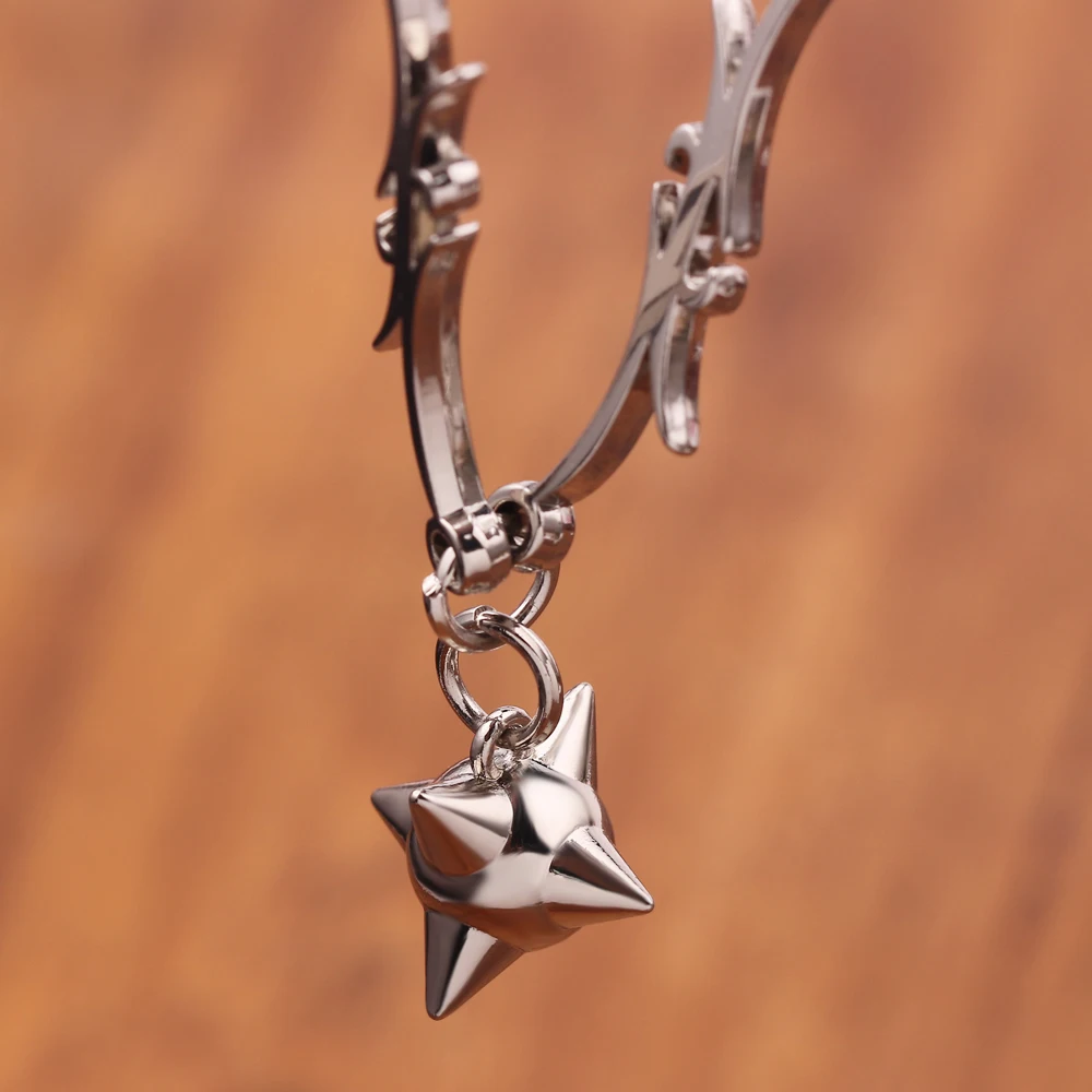 Хип хоп ожерелье цепочка с кулоном молнией ромбовидные шипы кулон Панк ювелирные