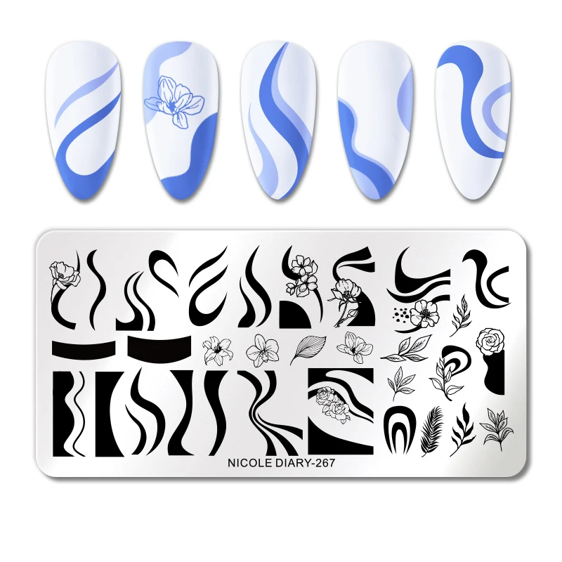 NICOLE DIARY Abstract Face Line Nail Stamping Plates French Stripe Nail Polish Templates Stamp Stamping for Nails Stencil
NICOLE DIARY Abstract Face Line Nail Stamping Plates French Stripe Nail Polish Templates Stamp Stamping for Nails Stencil