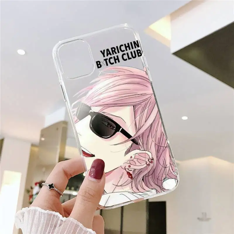anime Yarichin b Club Phone Case Transparent for iPhone 6 7 8 11 12 s mini pro X XS XR MAX Plus SE mobile bags
anime Yarichin b Club Phone Case Transparent for iPhone 6 7 8 11 12 s mini pro X XS XR MAX Plus SE mobile bags