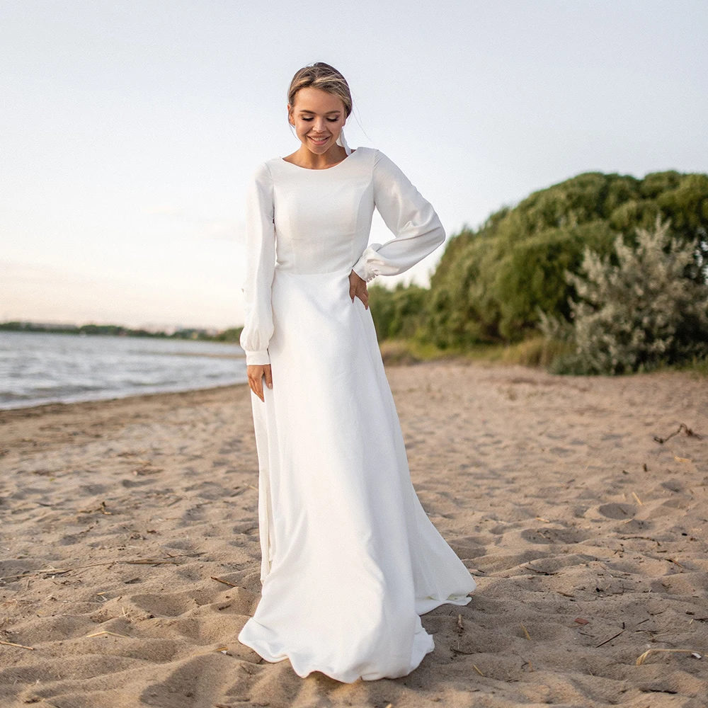 Женское свадебное платье с пышными рукавами, Простое Элегантное ТРАПЕЦИЕВИДНОЕ ПЛАТЬЕ до пола, свадебное платье для невесты, новинка 2022
Женское свадебное платье с пышными рукавами, Простое Элегантное ТРАПЕЦИЕВИДНОЕ ПЛАТЬЕ до пола, свадебное платье для невесты, новинка 2022