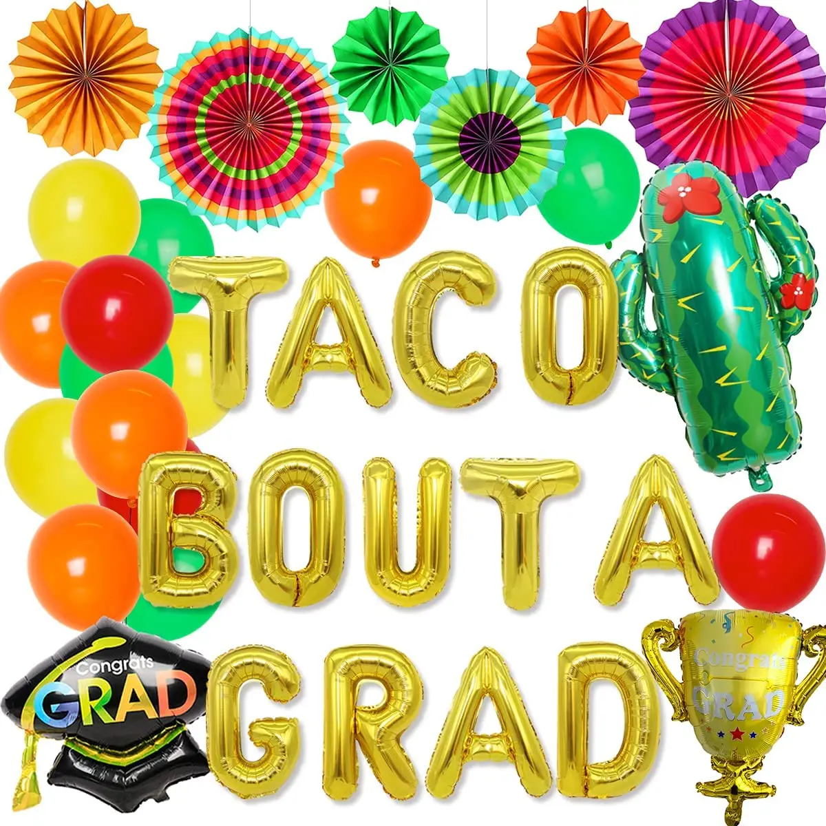 Fiesta Graduation Decorations 2021 Grad Balloon Paper Pans for Mexican Themed Congrats Grad Class of 2021 Party Supplies
Fiesta Graduation Decorations 2021 Grad Balloon Paper Pans for Mexican Themed Congrats Grad Class of 2021 Party Supplies