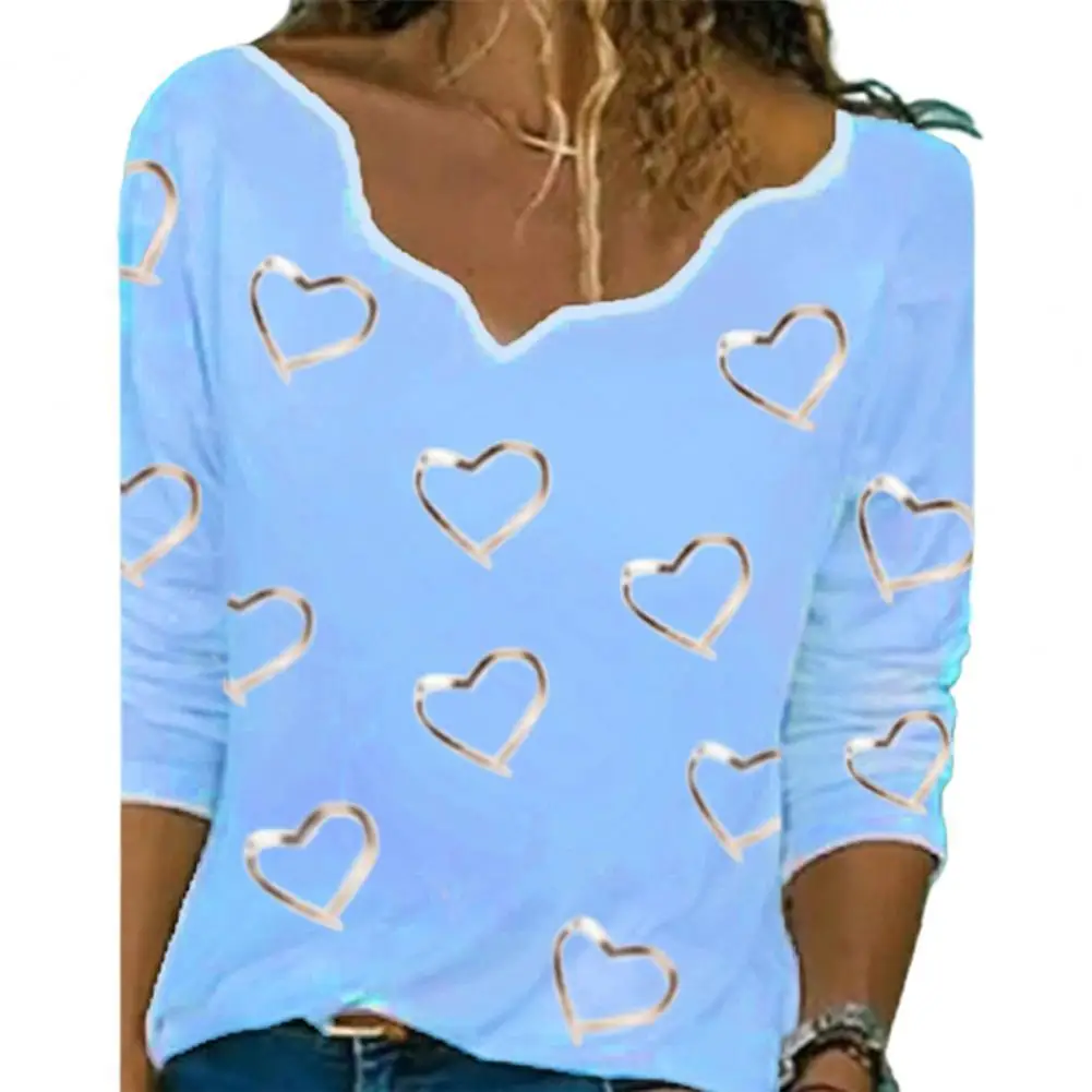 Shirt female Women Blouse Irregular V Neck Gold Stamping Heart Shape Print Long Sleeve shirt Pullover Women Top ropa mujer 2021
Shirt female Women Blouse Irregular V Neck Gold Stamping Heart Shape Print Long Sleeve shirt Pullover Women Top ropa mujer 2021